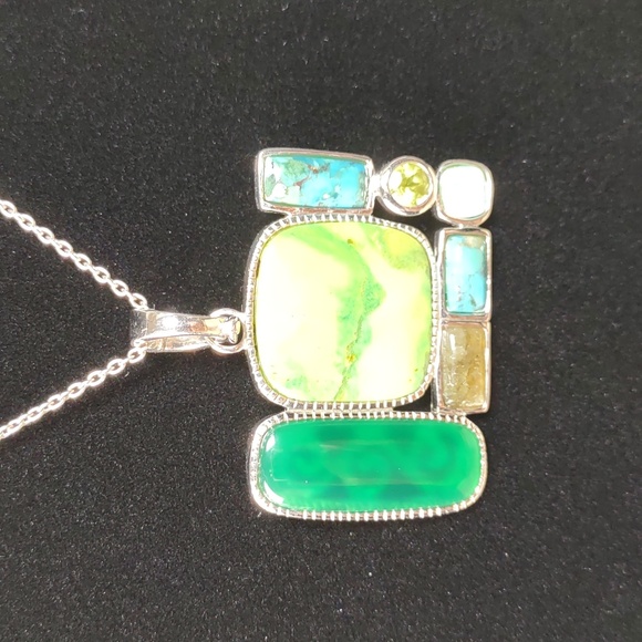 BBJ Designs Multi Stone/Sterling Silver Necklace - Picture 2 of 7